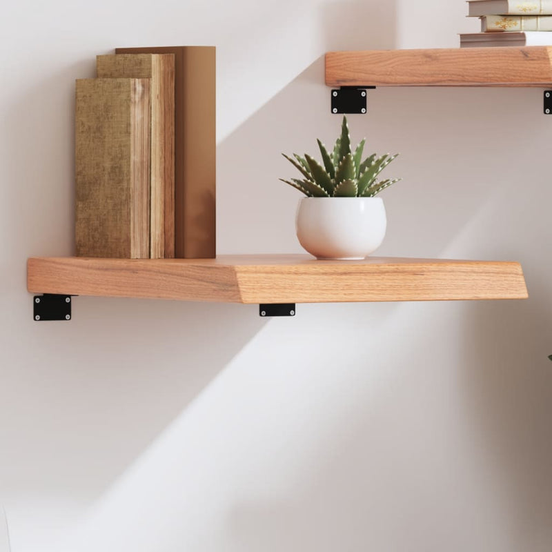 Wandschap 40x60x6 cm behandeld massief eikenhout lichtbruin