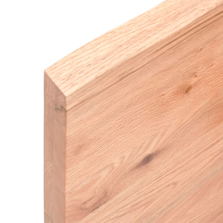 Wandschap 100x60x4 cm behandeld massief eikenhout lichtbruin