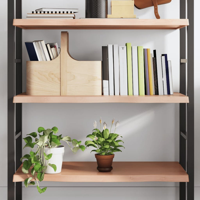Wandschap 100x60x4 cm behandeld massief eikenhout lichtbruin