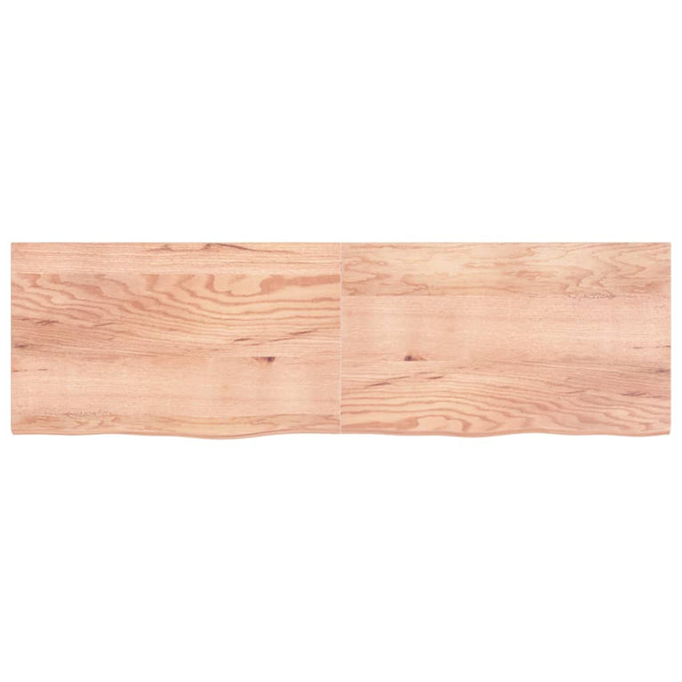 Wandschap 200x60x4 cm behandeld massief eikenhout lichtbruin