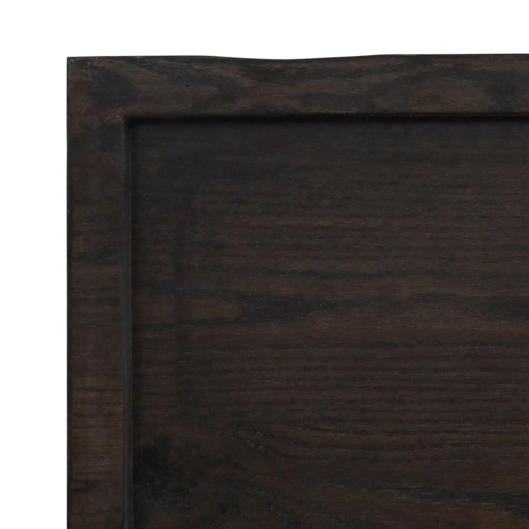 Wandschap 40x30x6 cm behandeld massief eikenhout donkergrijs