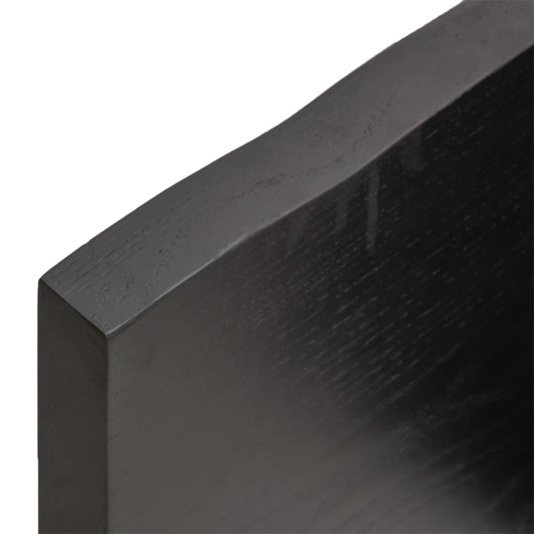 Wandschap 80x50x4 cm behandeld massief eikenhout donkergrijs