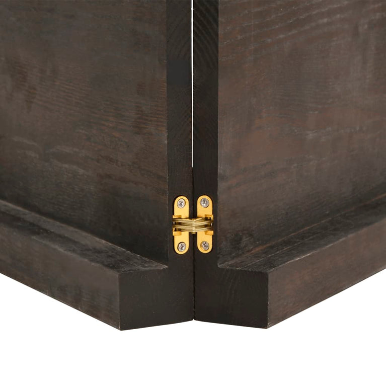 Wandschap 160x30x6 cm behandeld massief eikenhout donkergrijs