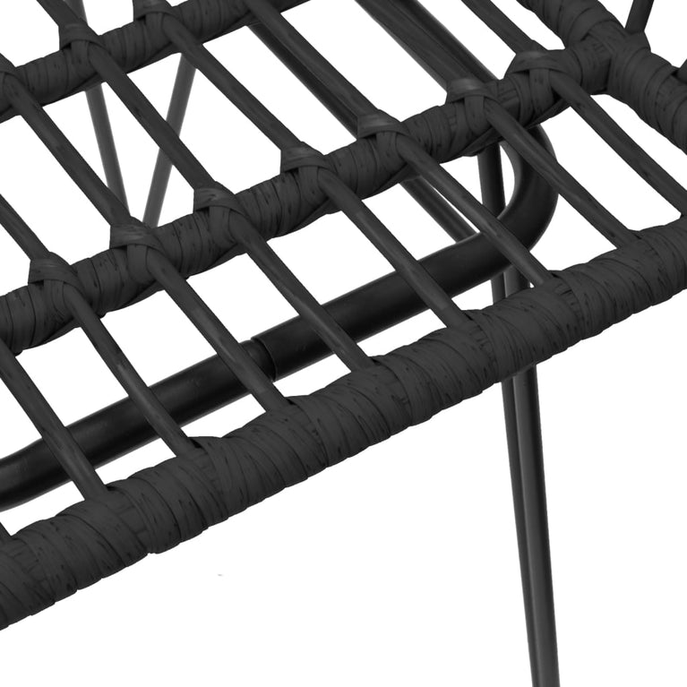 5-delige Tuinset poly rattan zwart MeubelReus