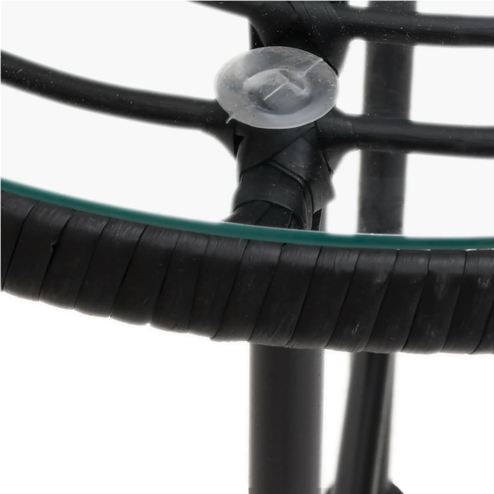 5-delige Tuinset poly rattan zwart MeubelReus