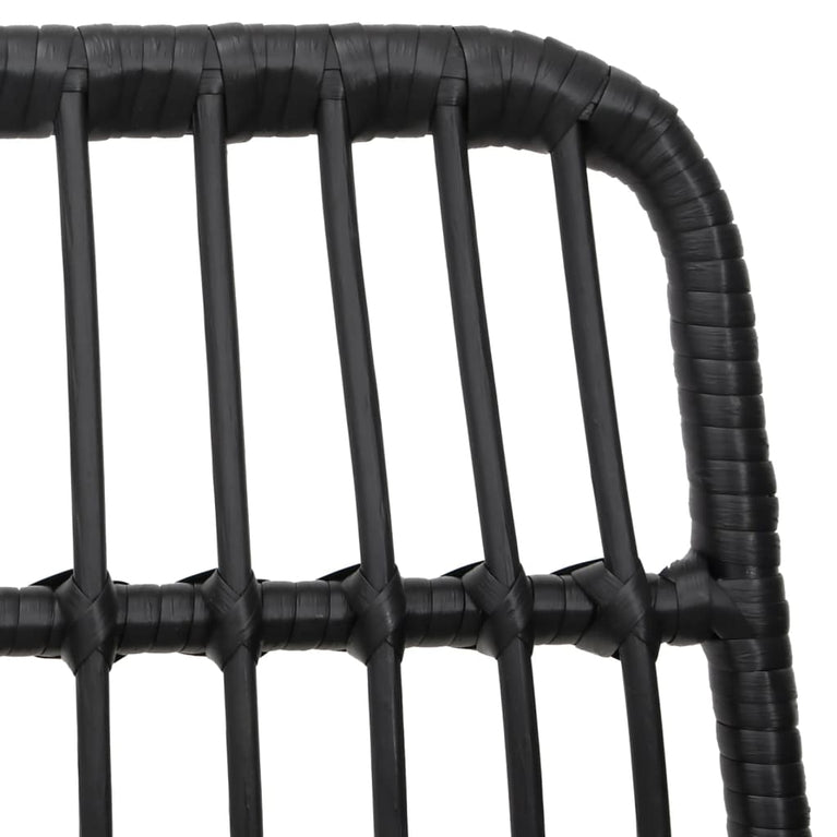 5-delige Tuinset poly rattan zwart MeubelReus