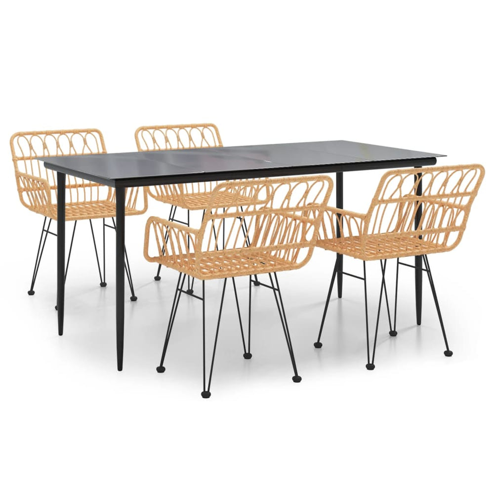 5-delige Tuinset poly rattan MeubelReus