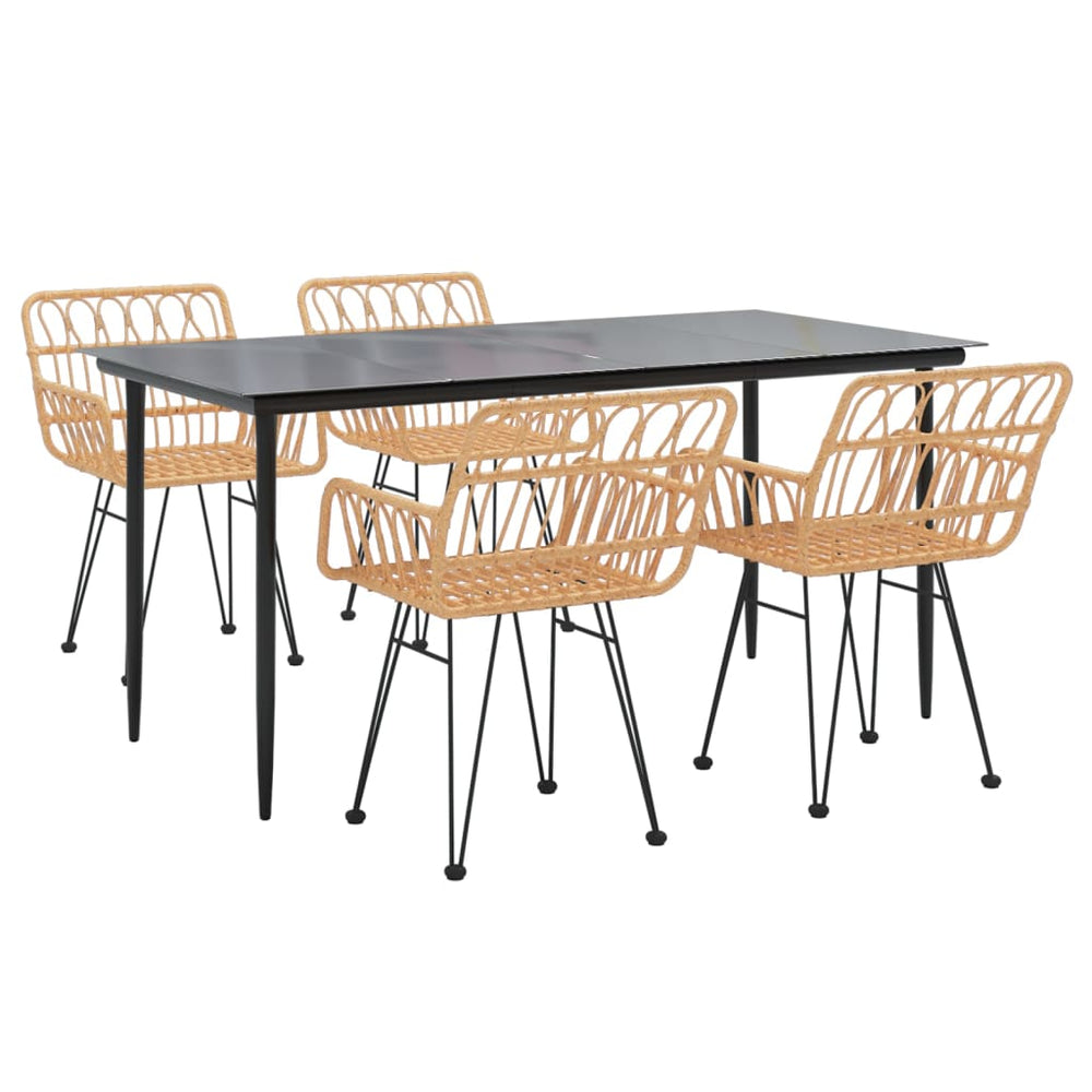 5-delige Tuinset poly rattan MeubelReus