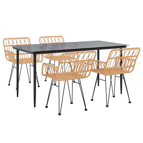 5-delige Tuinset poly rattan MeubelReus