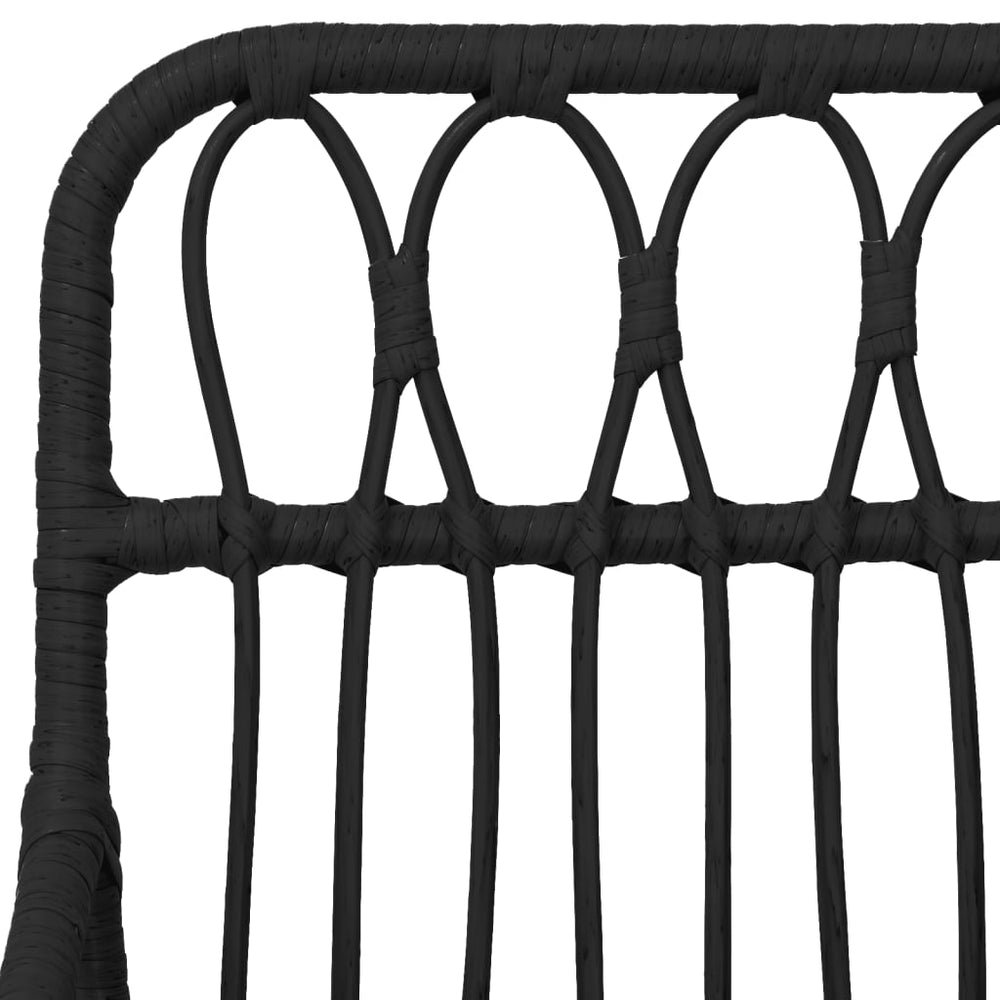 5-delige Tuinset poly rattan zwart MeubelReus