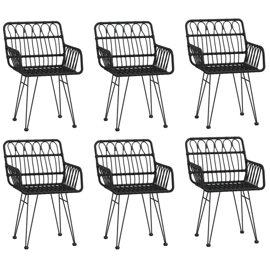 7-delige Tuinset poly rattan zwart MeubelReus