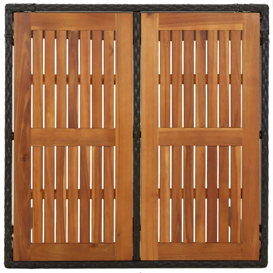 5-delige Tuinset met kussens poly rattan zwart MeubelReus