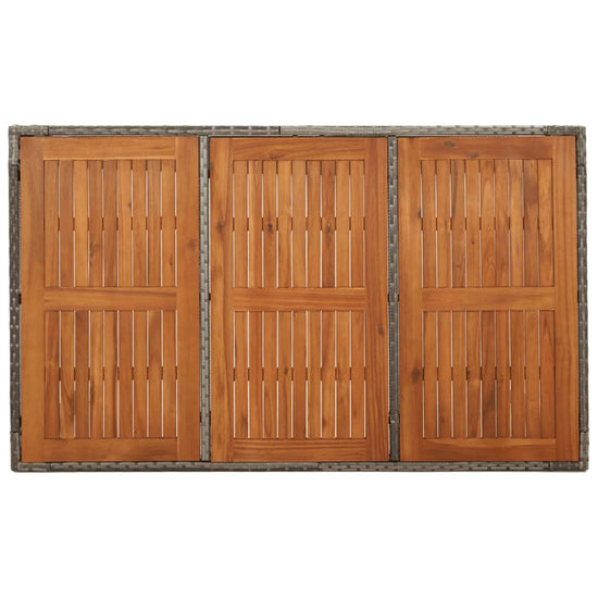 5-delige Tuinset met kussens poly rattan grijs MeubelReus