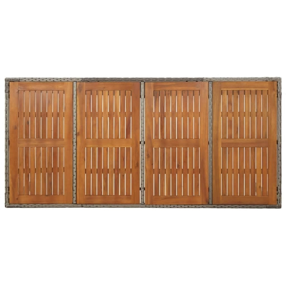 7-delige Tuinset met kussens poly rattan grijs MeubelReus