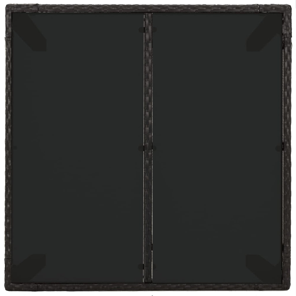 5-delige Tuinset met kussens poly rattan zwart MeubelReus