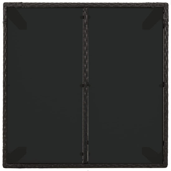 5-delige Tuinset met kussens poly rattan zwart MeubelReus