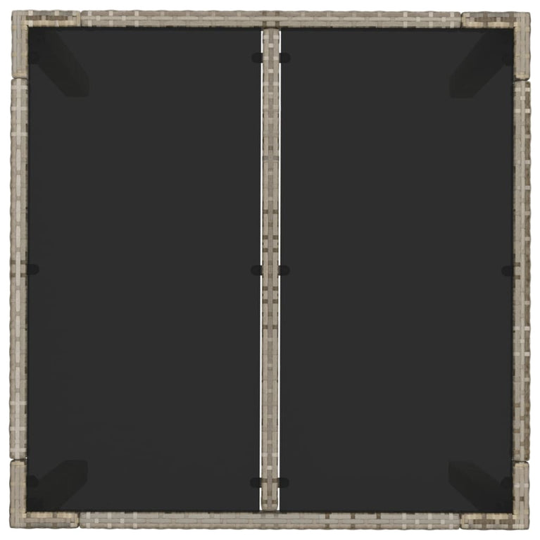 5-delige Tuinset met kussens poly rattan grijs MeubelReus