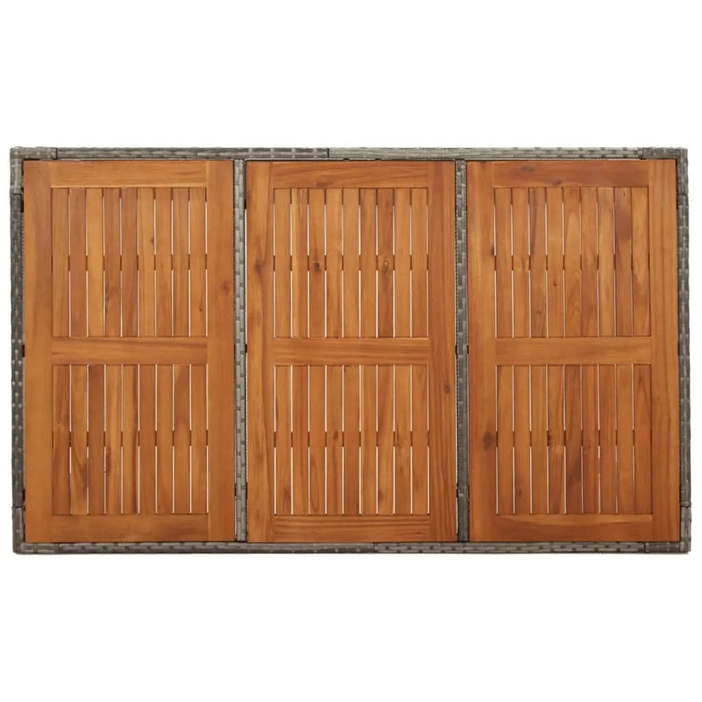 5-delige Tuinset met kussens poly rattan grijs MeubelReus