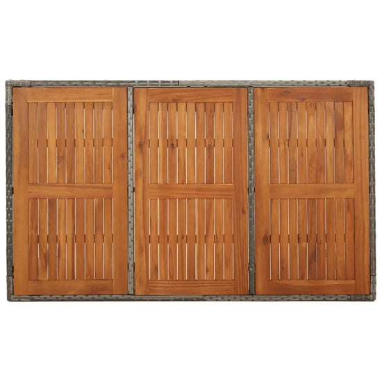 5-delige Tuinset met kussens poly rattan grijs MeubelReus