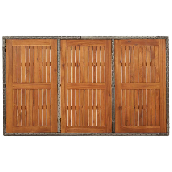 7-delige Tuinset met kussens poly rattan grijs MeubelReus