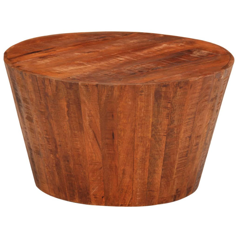 Salontafel Ø52x30 cm massief ruw mangohout MeubelReus