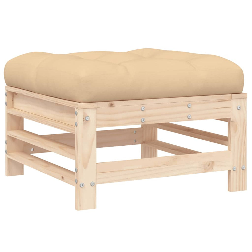 3-delige Loungeset met kussens massief hout MeubelReus