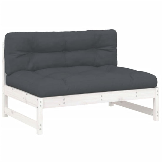 2-delige Loungeset met kussens massief hout wit MeubelReus