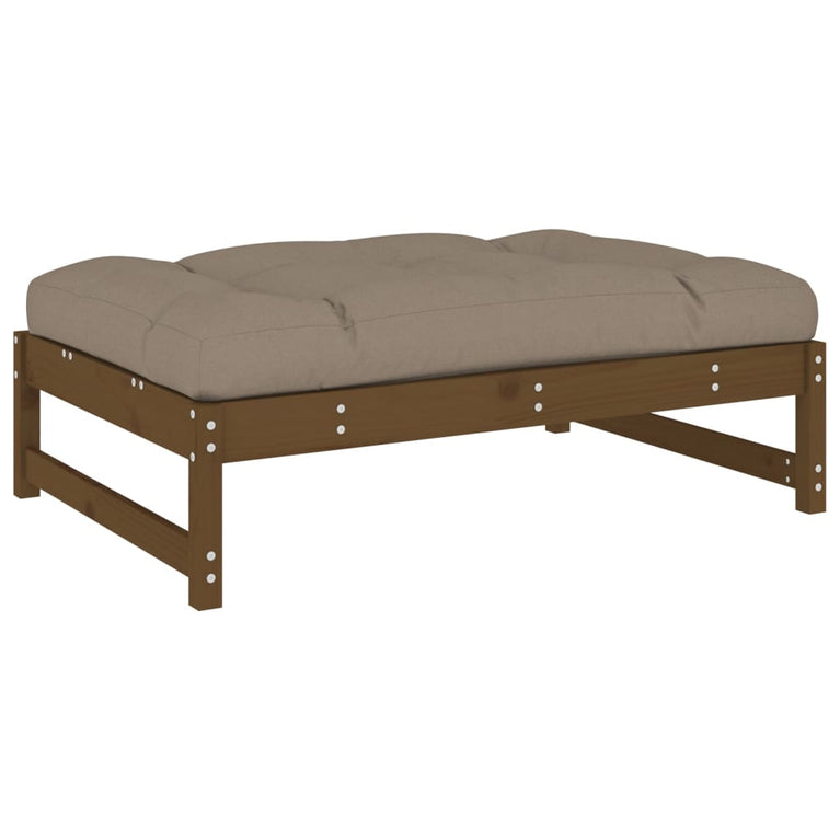 2-delige Loungeset met kussens massief hout honingbruin MeubelReus