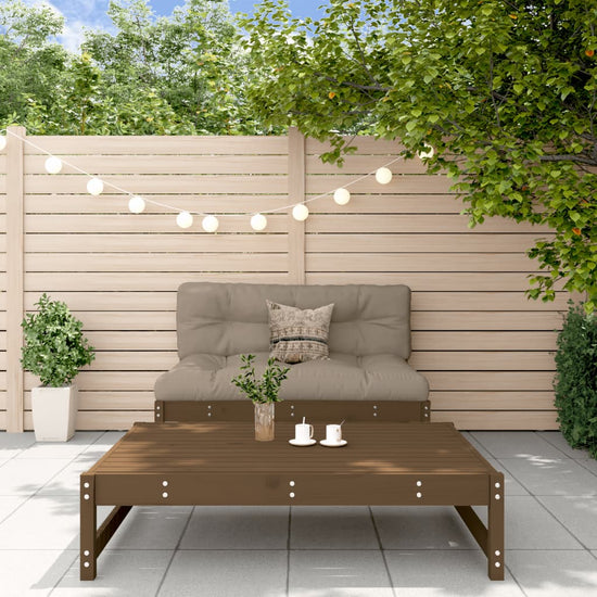 2-delige Loungeset met kussens massief hout honingbruin MeubelReus