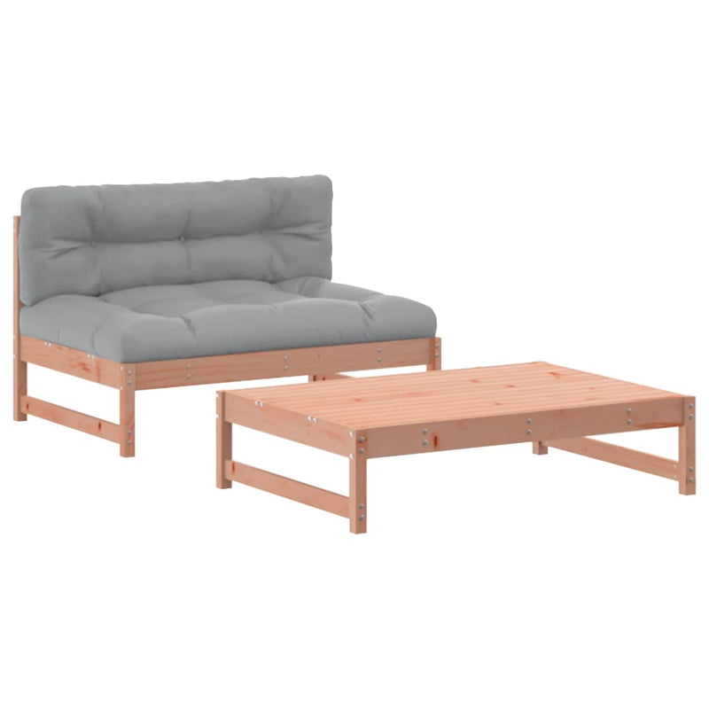 2-delige Loungeset met kussens massief douglashout MeubelReus
