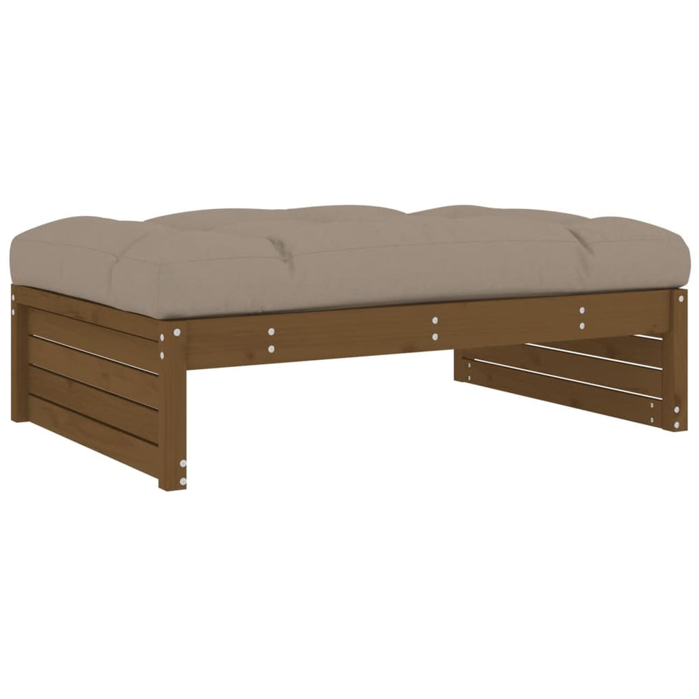 2-delige Loungeset met kussens massief hout honingbruin MeubelReus