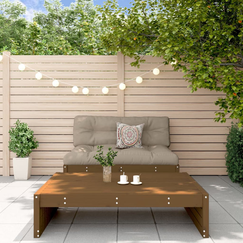 2-delige Loungeset met kussens massief hout honingbruin MeubelReus