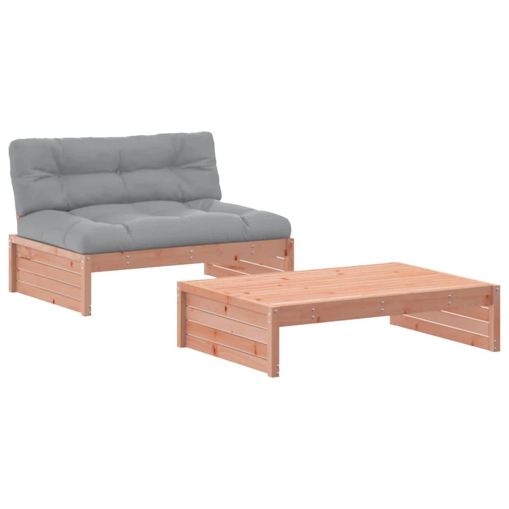 2-delige Loungeset met kussens massief douglashout MeubelReus