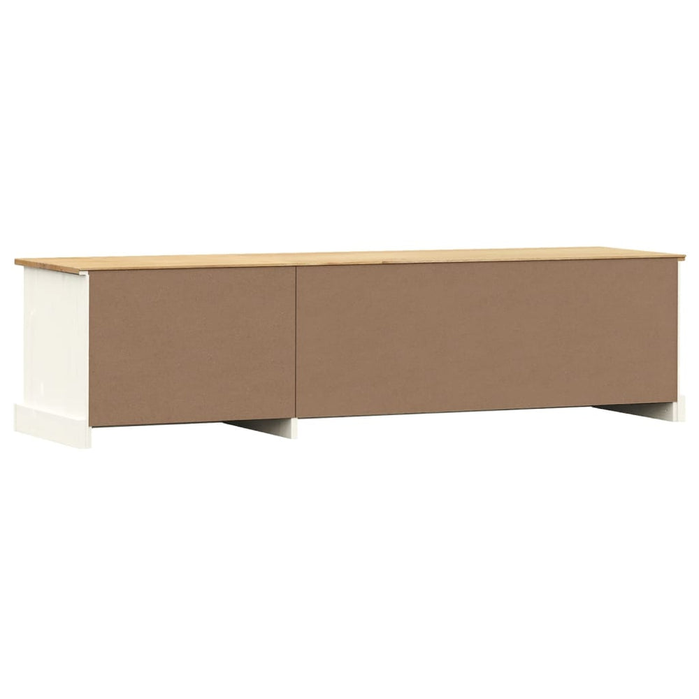 Tv-meubel VIGO 156x40x40 cm massief grenenhout wit MeubelReus