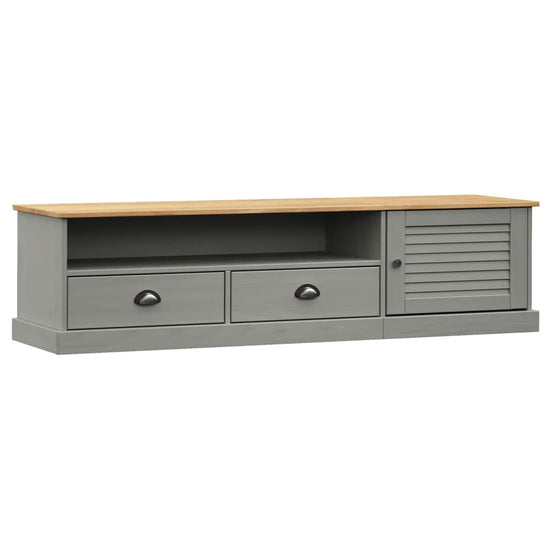 Tv-meubel VIGO 156x40x40 cm massief grenenhout grijs MeubelReus