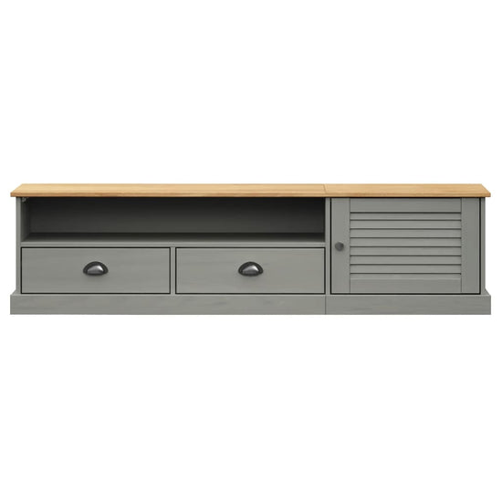 Tv-meubel VIGO 156x40x40 cm massief grenenhout grijs MeubelReus