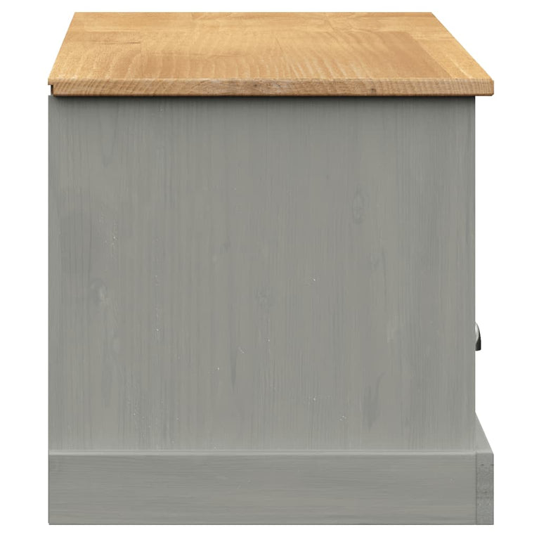Tv-meubel VIGO 156x40x40 cm massief grenenhout grijs MeubelReus