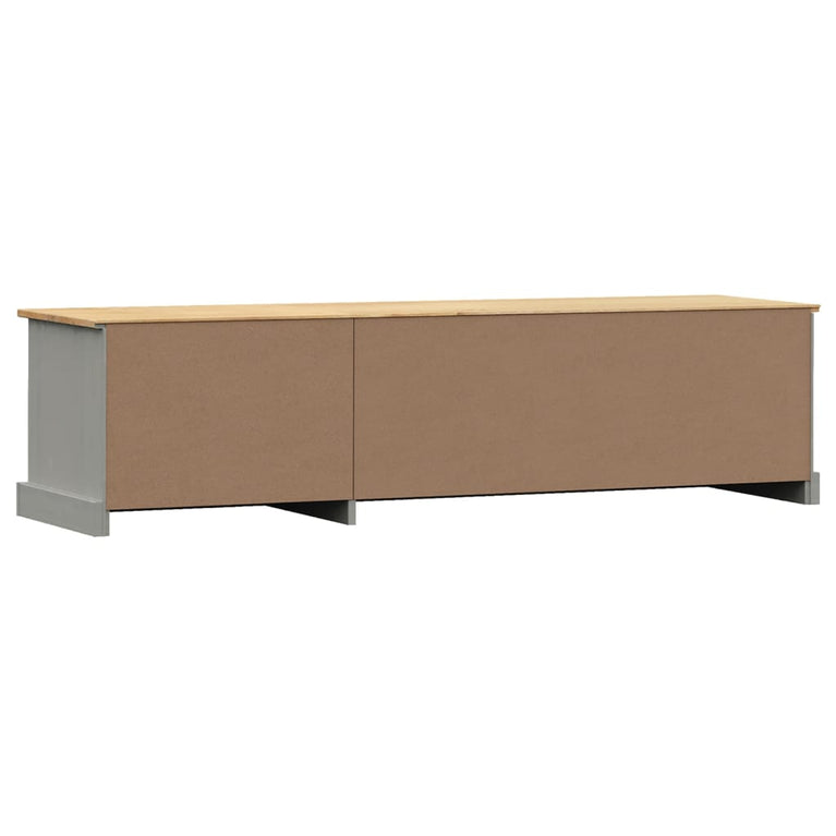 Tv-meubel VIGO 156x40x40 cm massief grenenhout grijs MeubelReus