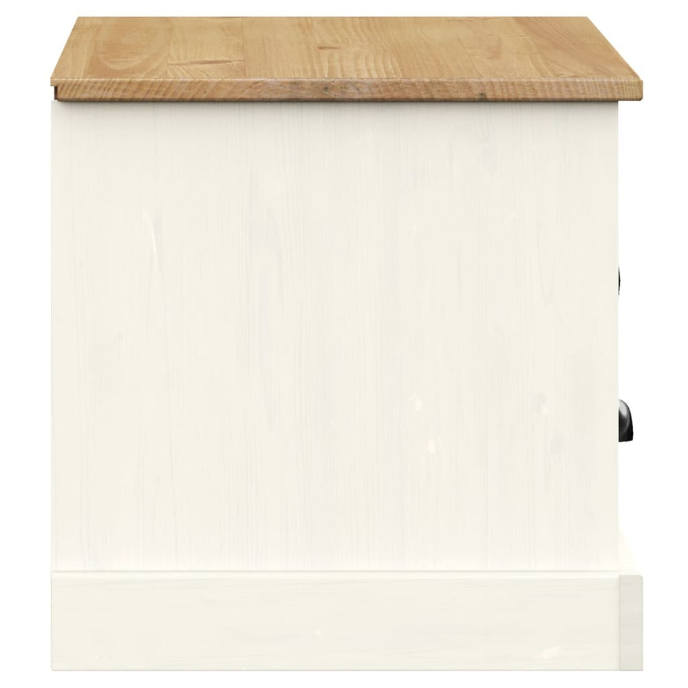 Tv-meubel VIGO 106x40x40 cm massief grenenhout wit MeubelReus