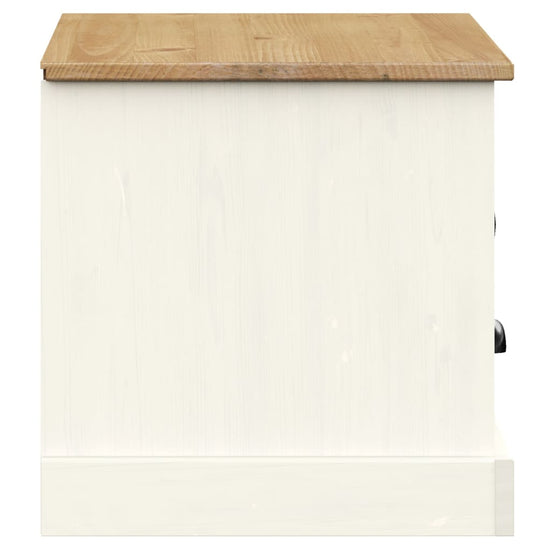 Tv-meubel VIGO 106x40x40 cm massief grenenhout wit MeubelReus