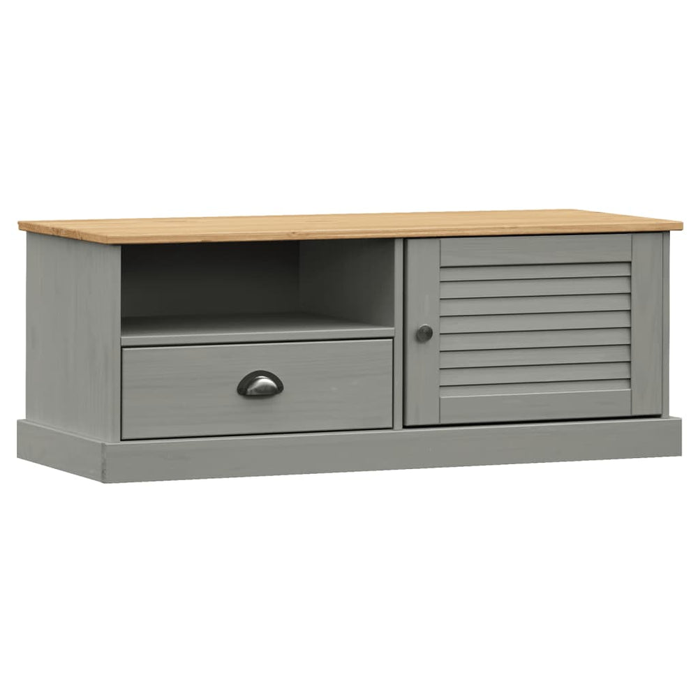 Tv-meubel VIGO 106x40x40 cm massief grenenhout grijs MeubelReus