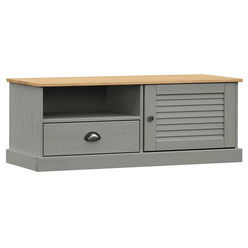 Tv-meubel VIGO 106x40x40 cm massief grenenhout grijs MeubelReus