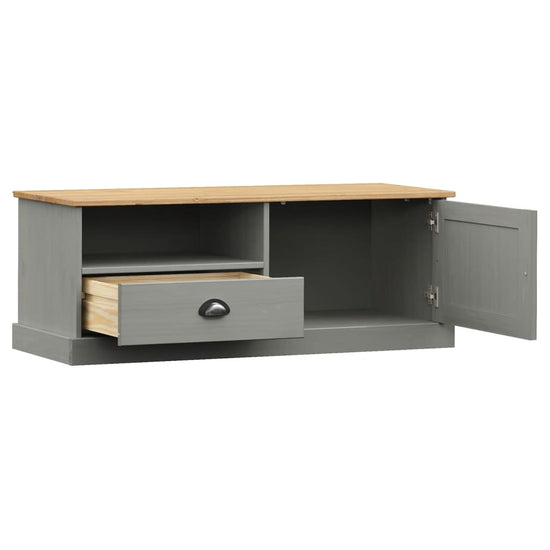 Tv-meubel VIGO 106x40x40 cm massief grenenhout grijs MeubelReus