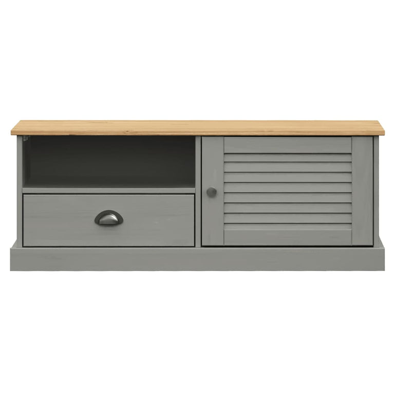 Tv-meubel VIGO 106x40x40 cm massief grenenhout grijs MeubelReus