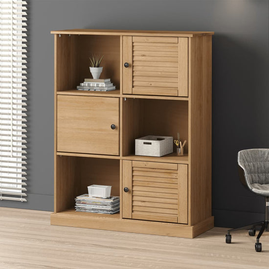 Boekenkast VIGO 90x35x114,5 cm massief grenenhout MeubelReus