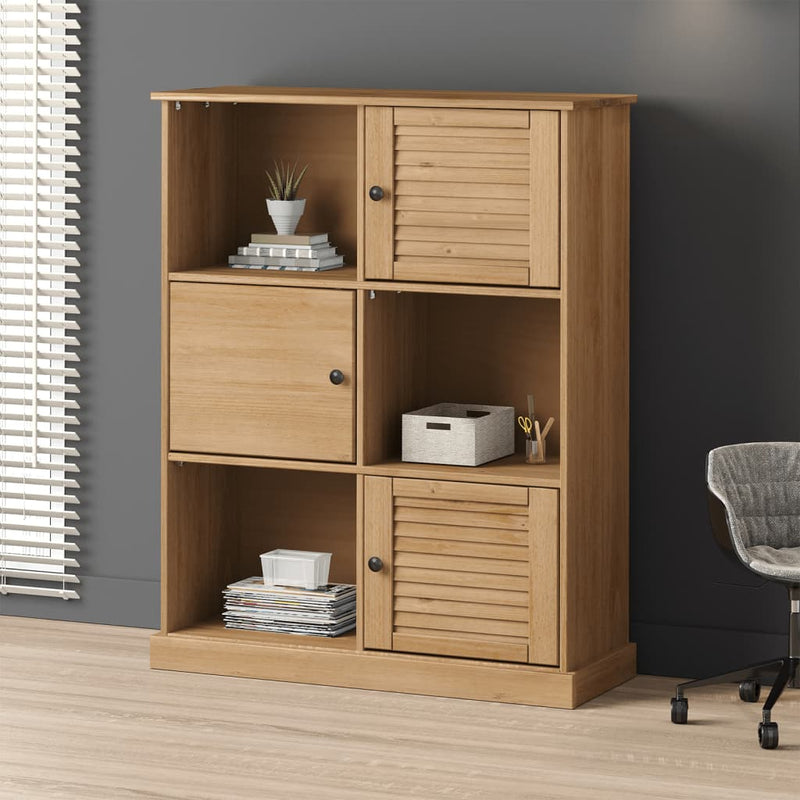 Boekenkast VIGO 90x35x114,5 cm massief grenenhout MeubelReus