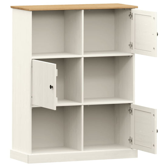 Boekenkast VIGO 90x35x114,5 cm massief grenenhout wit MeubelReus