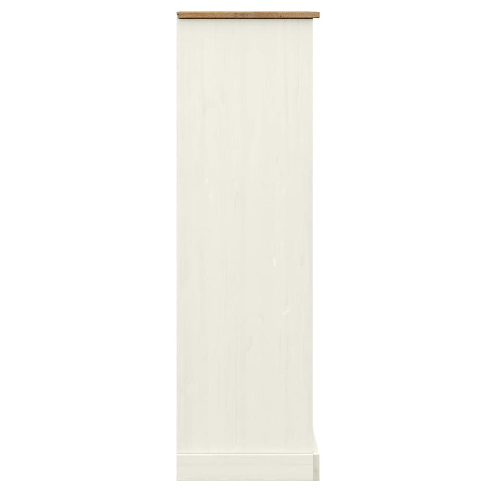 Boekenkast VIGO 90x35x114,5 cm massief grenenhout wit MeubelReus