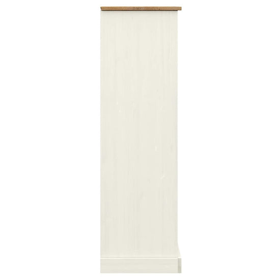 Boekenkast VIGO 90x35x114,5 cm massief grenenhout wit MeubelReus