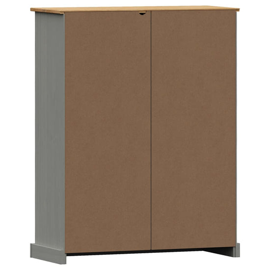 Boekenkast VIGO 90x35x114,5 cm massief grenenhout grijs MeubelReus
